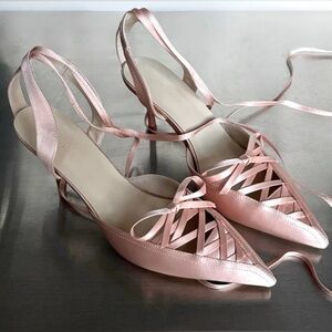 Double Standard NYC Nicki Business Slipper Ballet Pink Kitten Heel size 7 / EU38